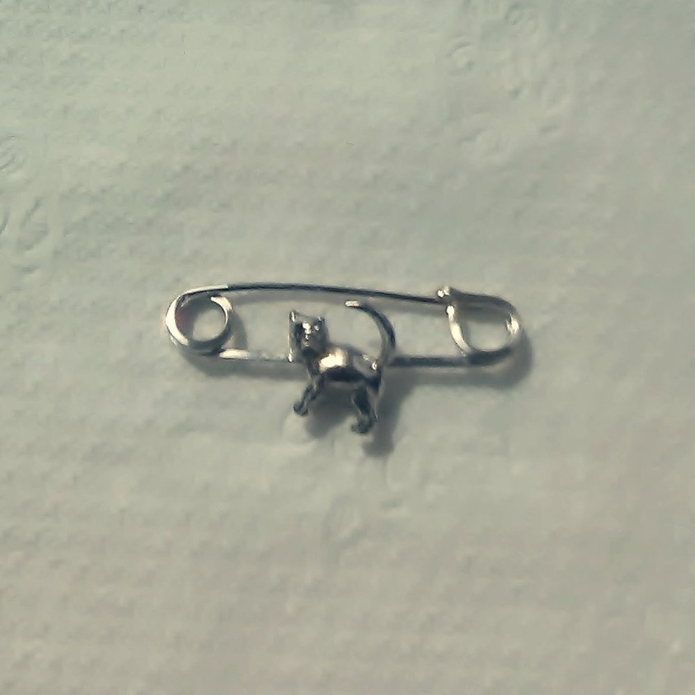 Cat on Safety Pin/C mark